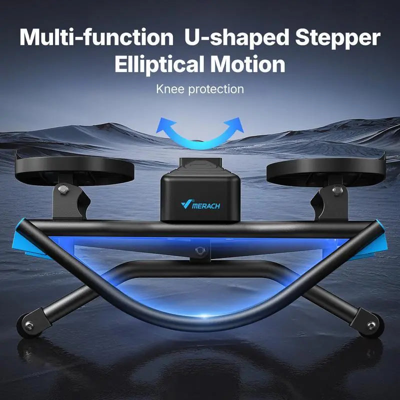 Hydraulic Fitness Stepper | LCD Monitor & Resistance Bands | 330LBS Weight Capacity
