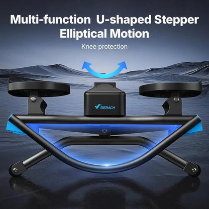 Hydraulic Fitness Stepper | LCD Monitor & Resistance Bands | 330LBS Weight Capacity
