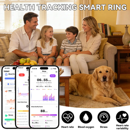 Smart Ring ,No Subscription Fees Health Tracker for Outdoor Sports