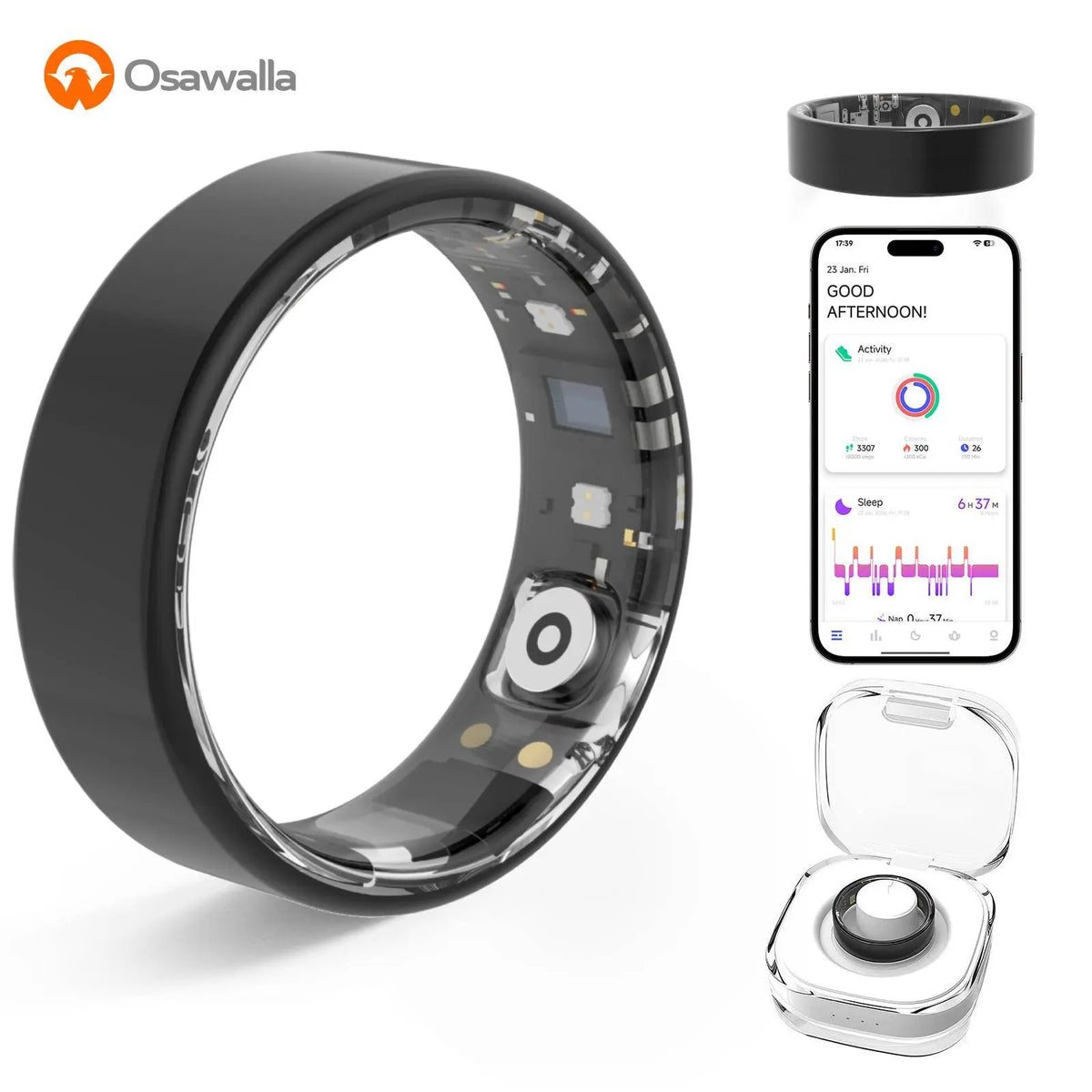 Smart Ring ,No Subscription Fees Health Tracker for Outdoor Sports