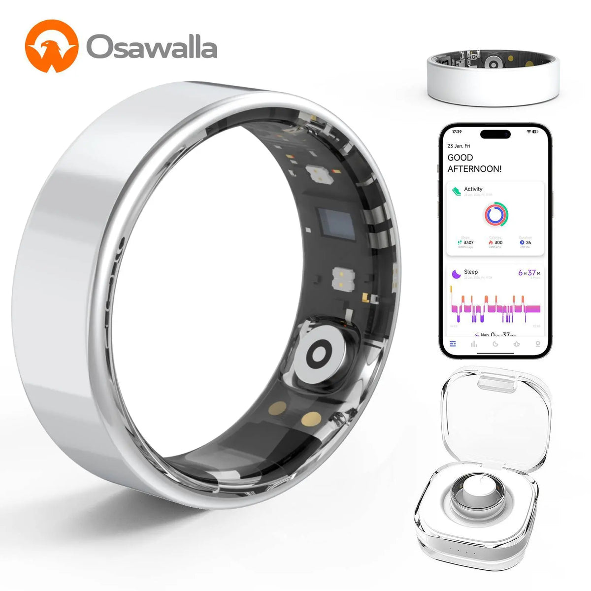 Smart Ring ,No Subscription Fees Health Tracker for Outdoor Sports