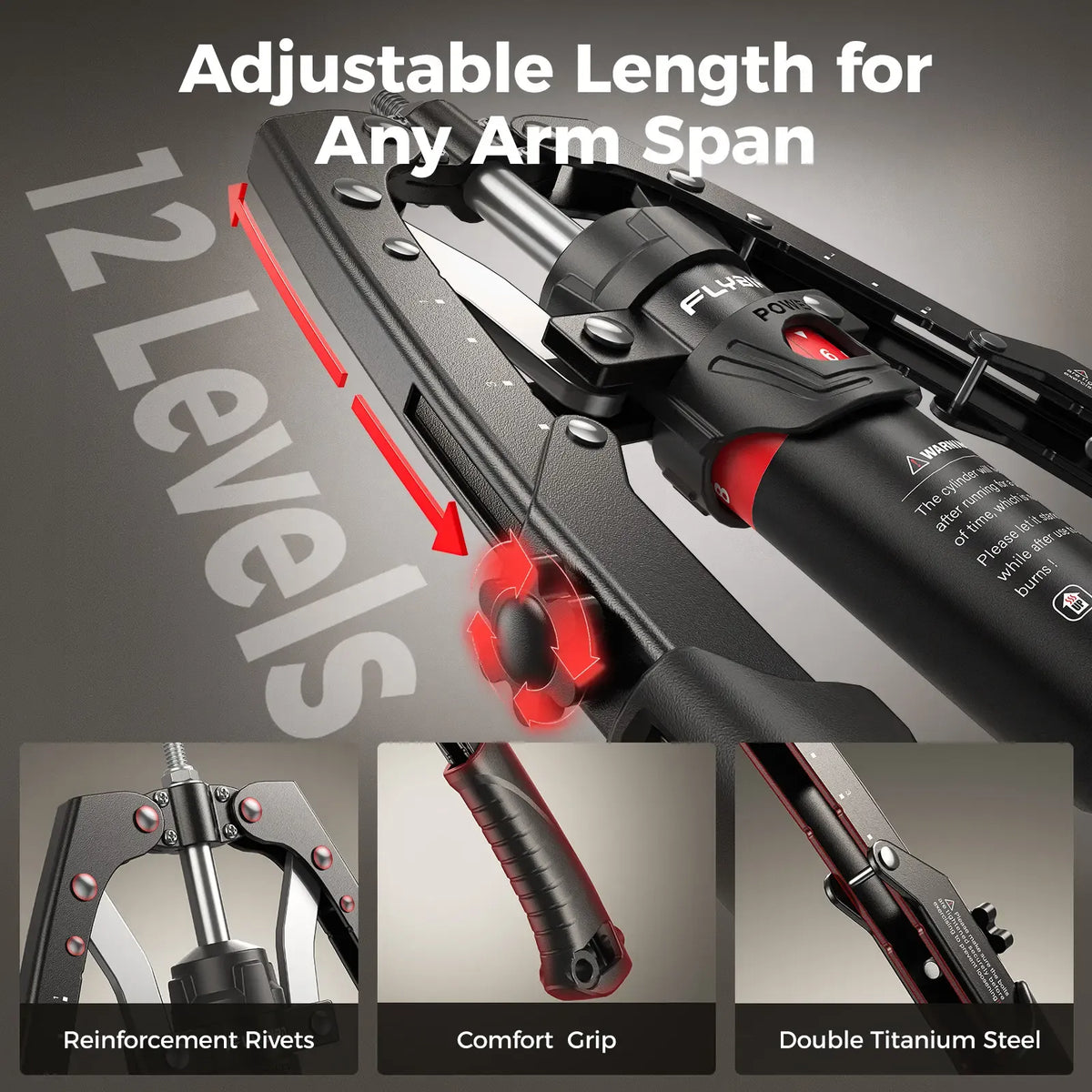 Adjustable Hydraulic Arm Trainer | 22-440lbs Foldable