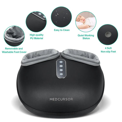 Thermal Foot Massager with Deep Kneading, Air Compression & Foot Rollers